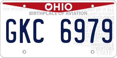 OH license plate GKC6979
