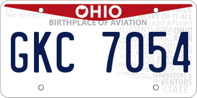 OH license plate GKC7054