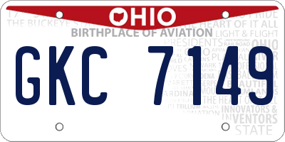 OH license plate GKC7149