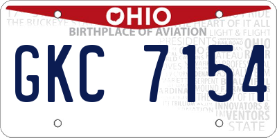 OH license plate GKC7154