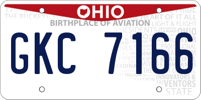 OH license plate GKC7166