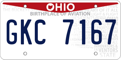OH license plate GKC7167