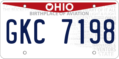 OH license plate GKC7198