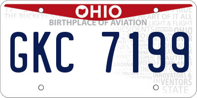OH license plate GKC7199