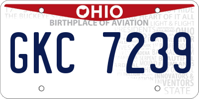 OH license plate GKC7239