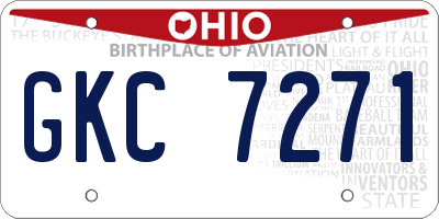 OH license plate GKC7271