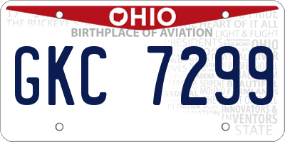 OH license plate GKC7299