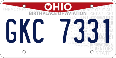 OH license plate GKC7331