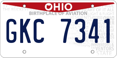 OH license plate GKC7341