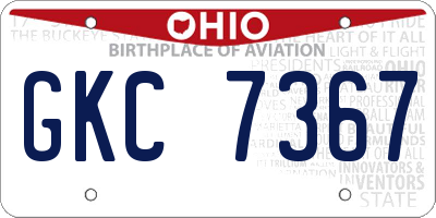 OH license plate GKC7367