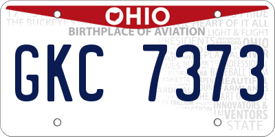 OH license plate GKC7373