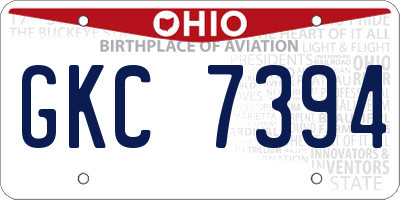 OH license plate GKC7394