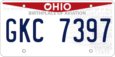 OH license plate GKC7397