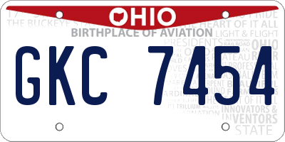 OH license plate GKC7454