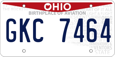 OH license plate GKC7464
