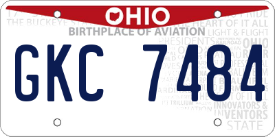 OH license plate GKC7484
