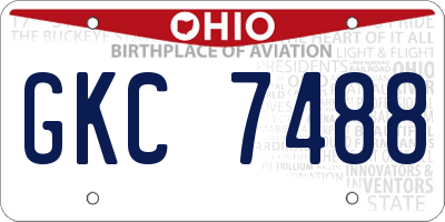 OH license plate GKC7488