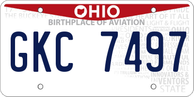 OH license plate GKC7497