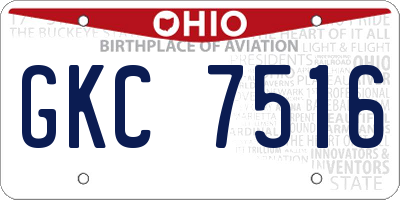 OH license plate GKC7516