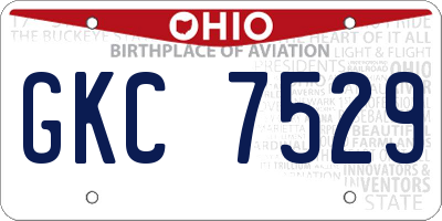 OH license plate GKC7529