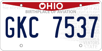 OH license plate GKC7537