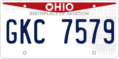 OH license plate GKC7579