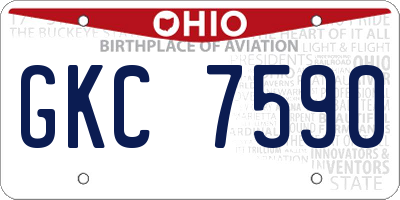 OH license plate GKC7590