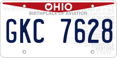 OH license plate GKC7628