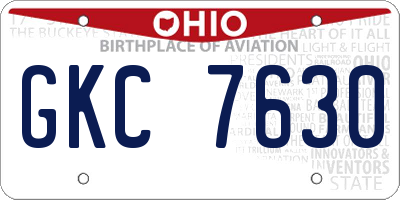 OH license plate GKC7630