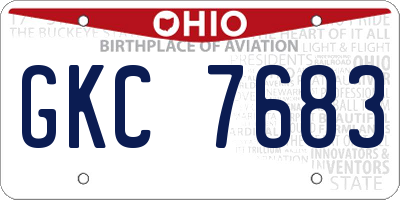 OH license plate GKC7683