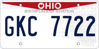 OH license plate GKC7722