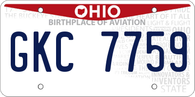 OH license plate GKC7759