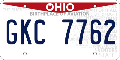 OH license plate GKC7762