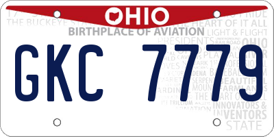 OH license plate GKC7779
