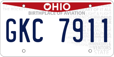 OH license plate GKC7911