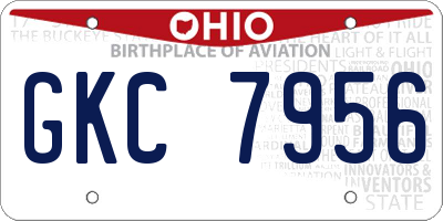 OH license plate GKC7956