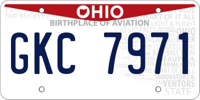 OH license plate GKC7971