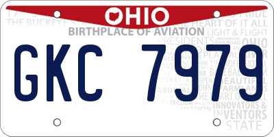 OH license plate GKC7979