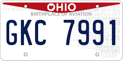 OH license plate GKC7991