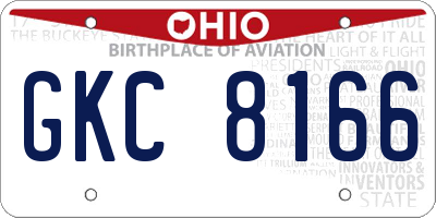OH license plate GKC8166