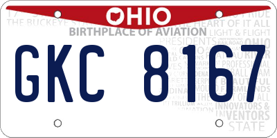 OH license plate GKC8167
