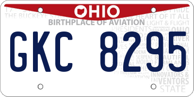 OH license plate GKC8295