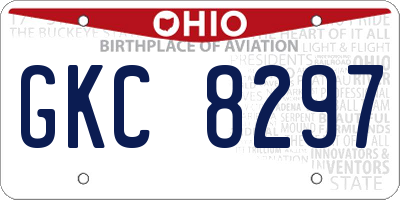 OH license plate GKC8297