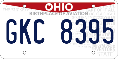 OH license plate GKC8395