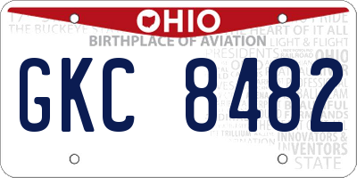 OH license plate GKC8482