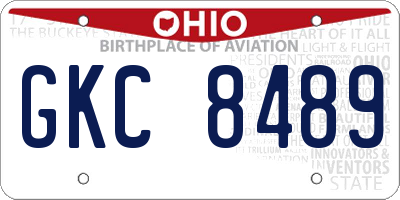 OH license plate GKC8489