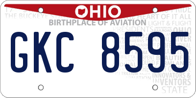 OH license plate GKC8595