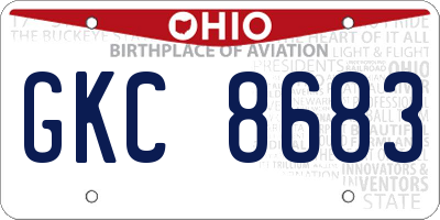 OH license plate GKC8683