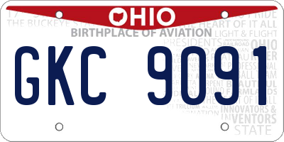 OH license plate GKC9091