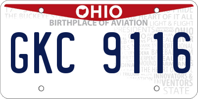 OH license plate GKC9116